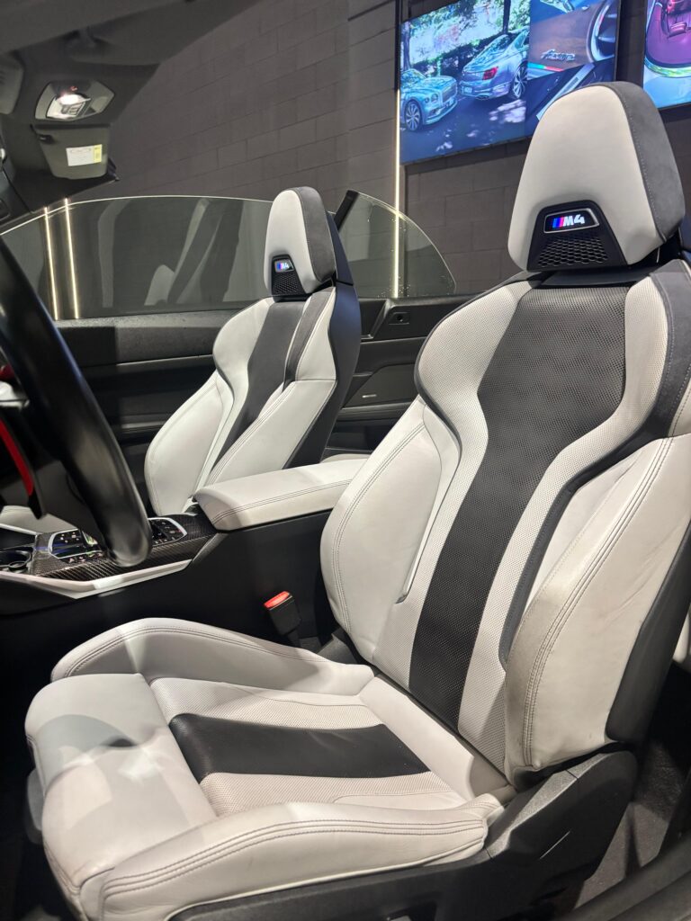 BMW M4 Convertible Black Interior Front Milan