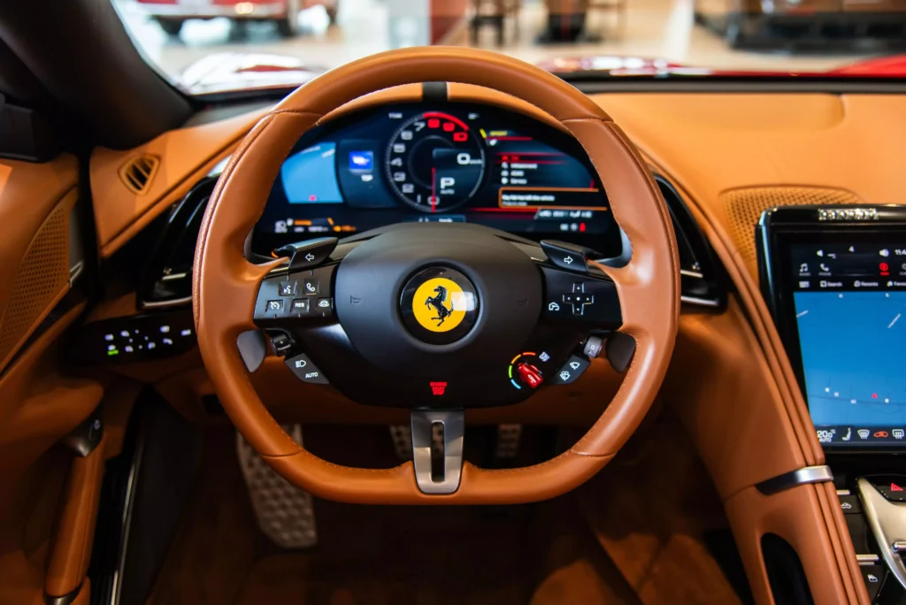 Ferrari Roma Spider Red Interior 3