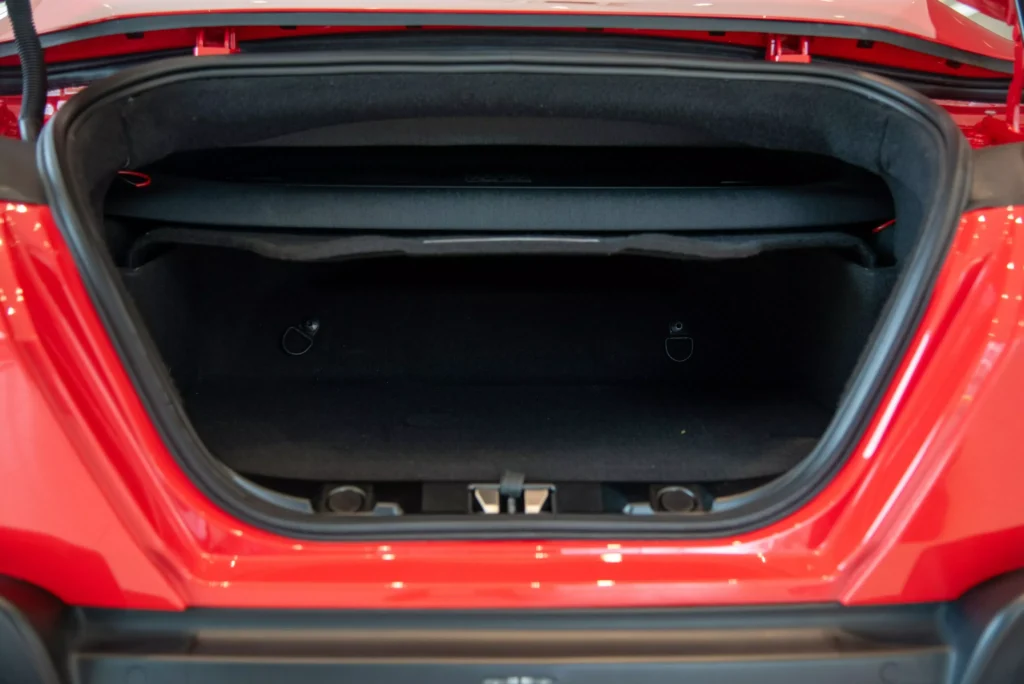 Ferrari Roma Spider Red Interior Trunk